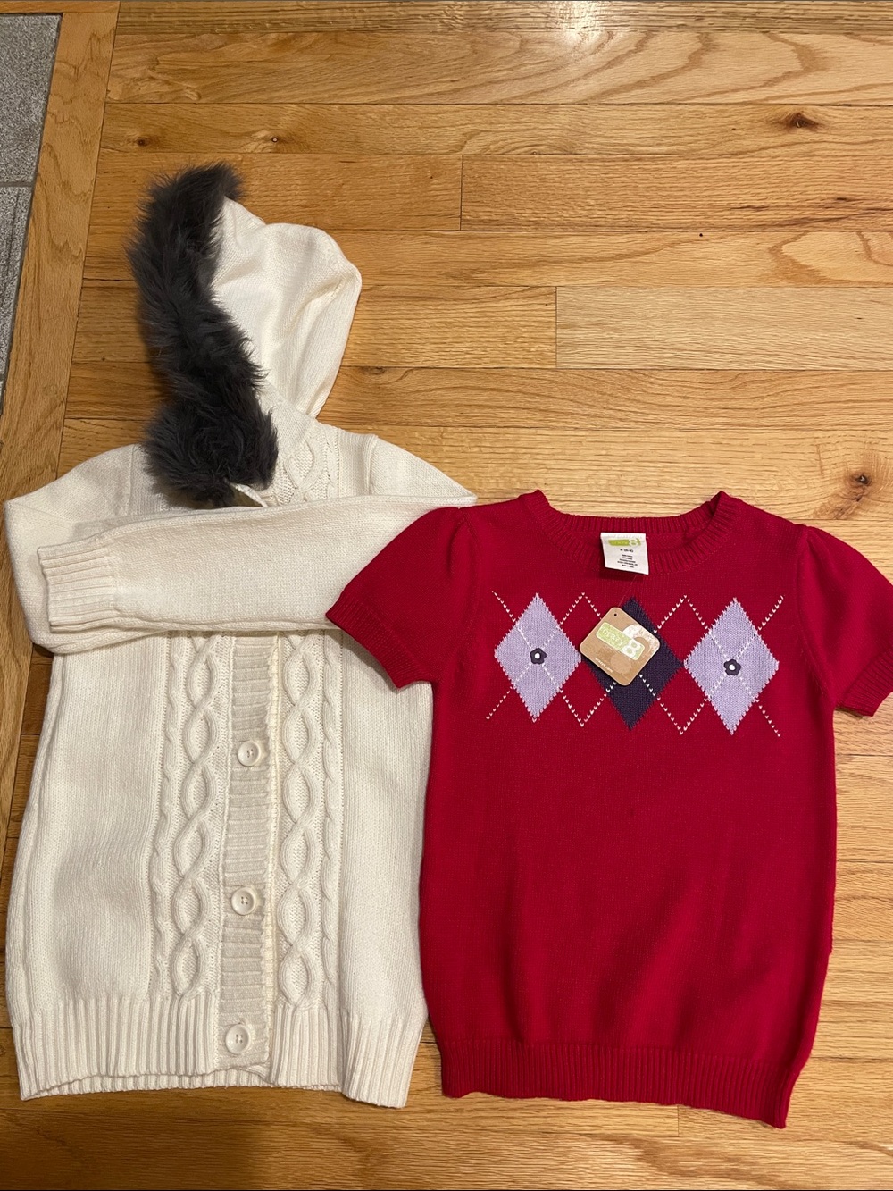 NWT Lot of 2 Crazy 8 Girls Sweater Tops. Size 5-6